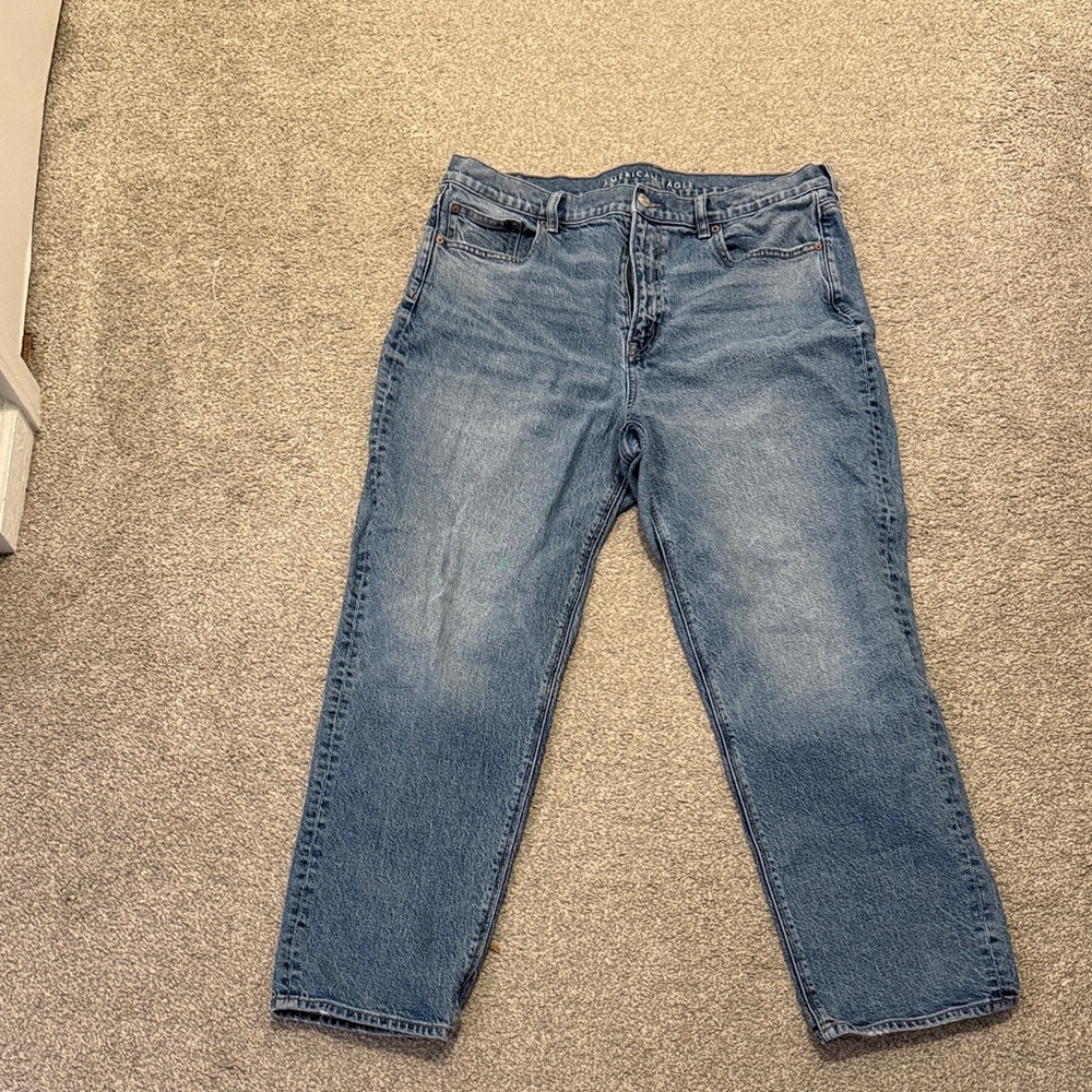 American Eagle Outfitters Straight Leg Light Blue Jeans